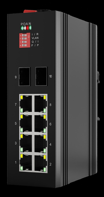 65 Series Din Rail Industrial POE Switch Unmanagement 8 Port SFP Switch