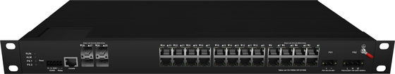75 Series 2XSFP 24G Industrial Ethernet Switch Rack Mounted 24 Port POE Switch